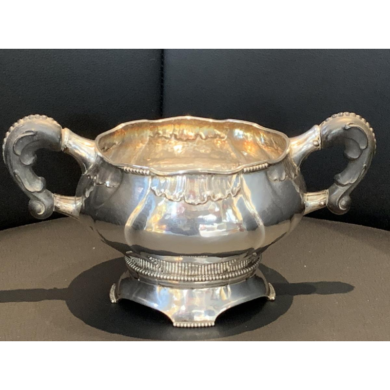 3 pièces de service à café ou thé argent massif danois August THOMSEN