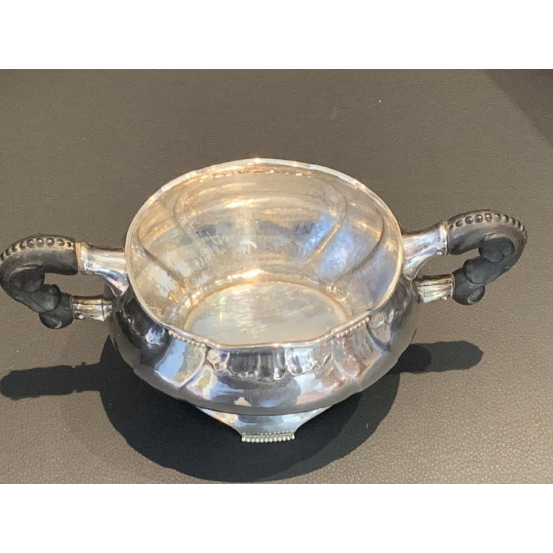 3 pieces of a coffee or tea service, danish silver August THOMSEN