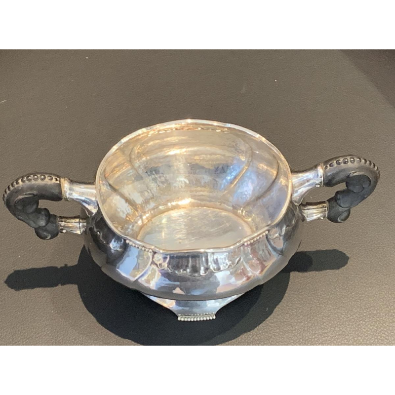 3 pieces of a coffee or tea service, danish silver August THOMSEN