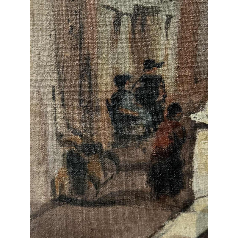 Charles CATTEAU (1880-1966): 'Oude Nice Animated - Tour Saint Augustin'