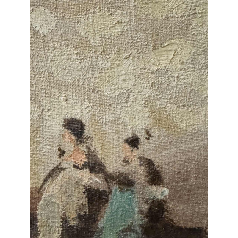 Charles CATTEAU (1880-1966): "Old Nice animated - Tour Saint Augustin"