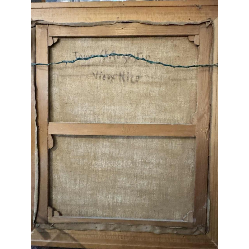 Charles CATTEAU (1880-1966): "Old Nice animated - Tour Saint Augustin"