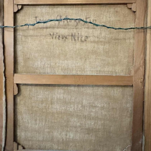 Charles CATTEAU (1880-1966): « Vieux Nice animé- Tour Saint Augustin »