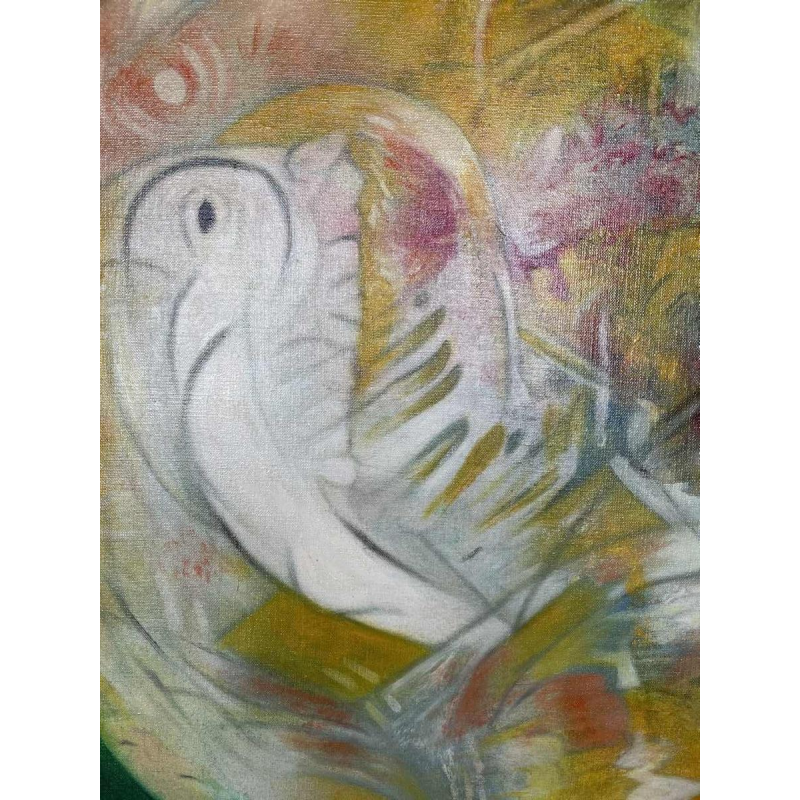 Urbain HERREGODTS (1935-1986): Poetry of Flight oil on canvas 71x54 cm