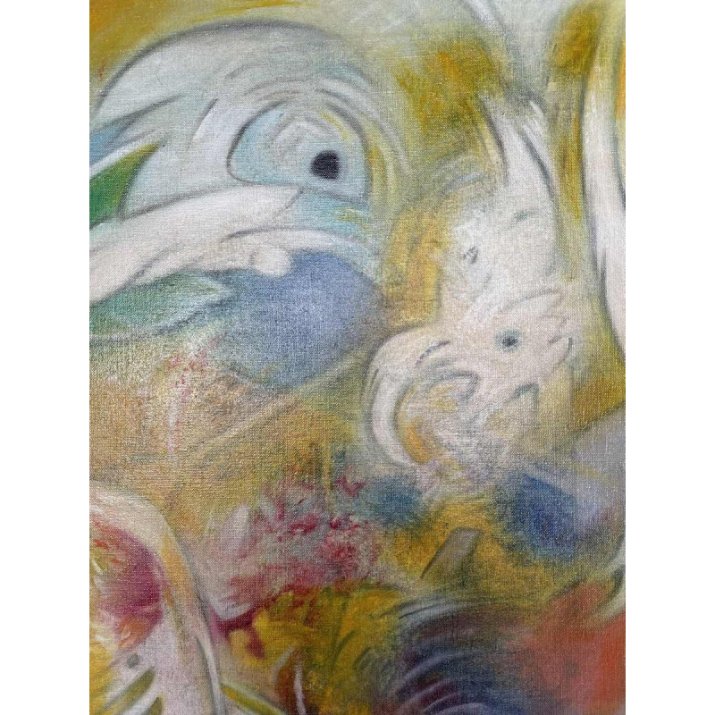 Urbain HERREGODTS (1935-1986): Poetry of Flight oil on canvas 71x54 cm