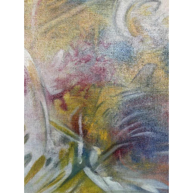 Urbain HERREGODTS (1935-1986) : « Poésie du vol » huile sur toile 71x54 cm