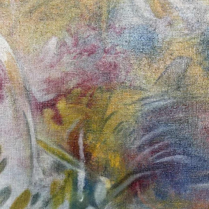 Urbain HERREGODTS (1935-1986) : « Poésie du vol » huile sur toile 71x54 cm