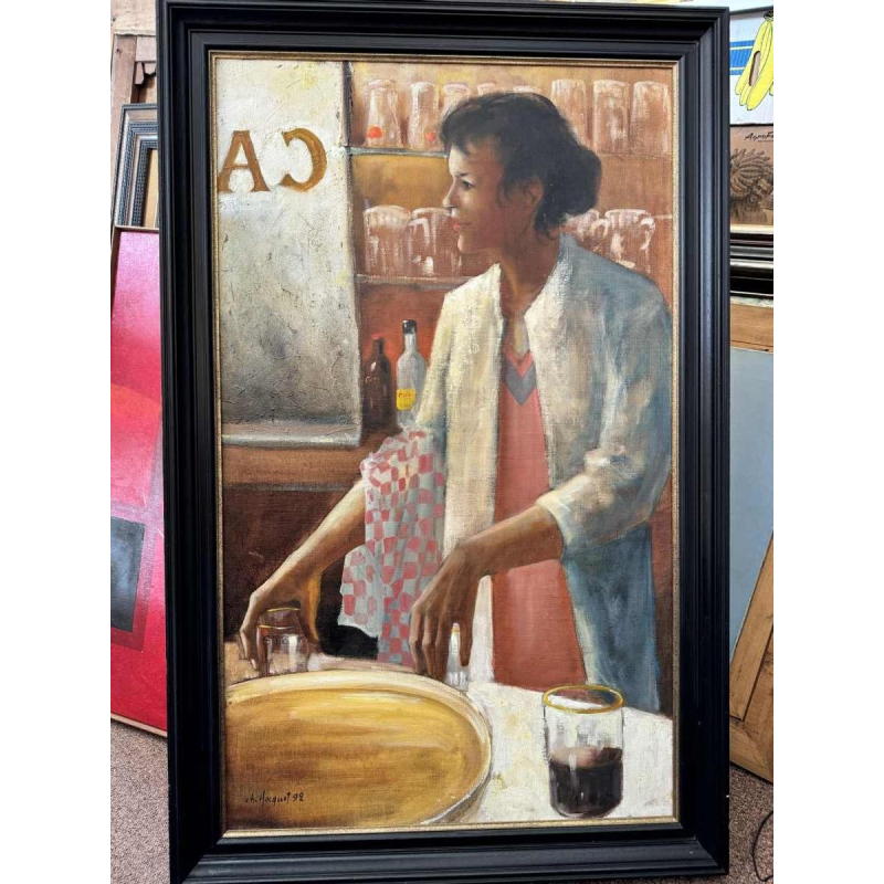 Christian HOCQUET (1935-2014): «Gigi at the bar »