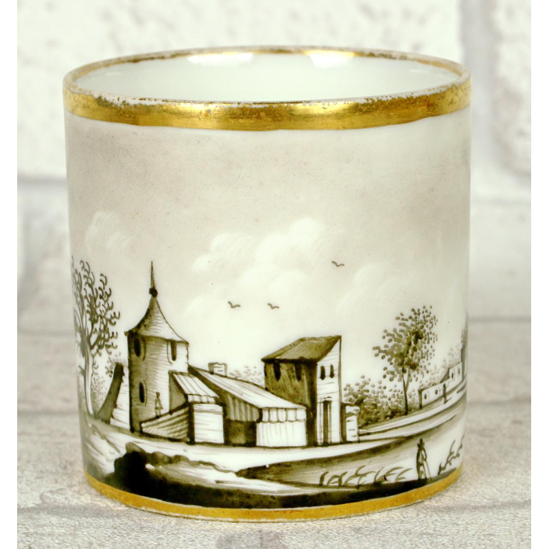 Porcelaine de Paris, tasse et sa soucoupe, fin XVIIIe