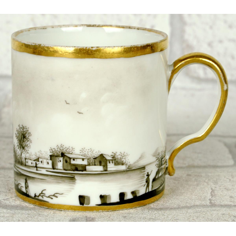 Porcelaine de Paris, tasse et sa soucoupe, fin XVIIIe