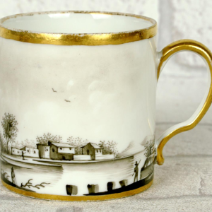 Porcelaine de Paris, tasse et sa soucoupe, fin XVIIIe