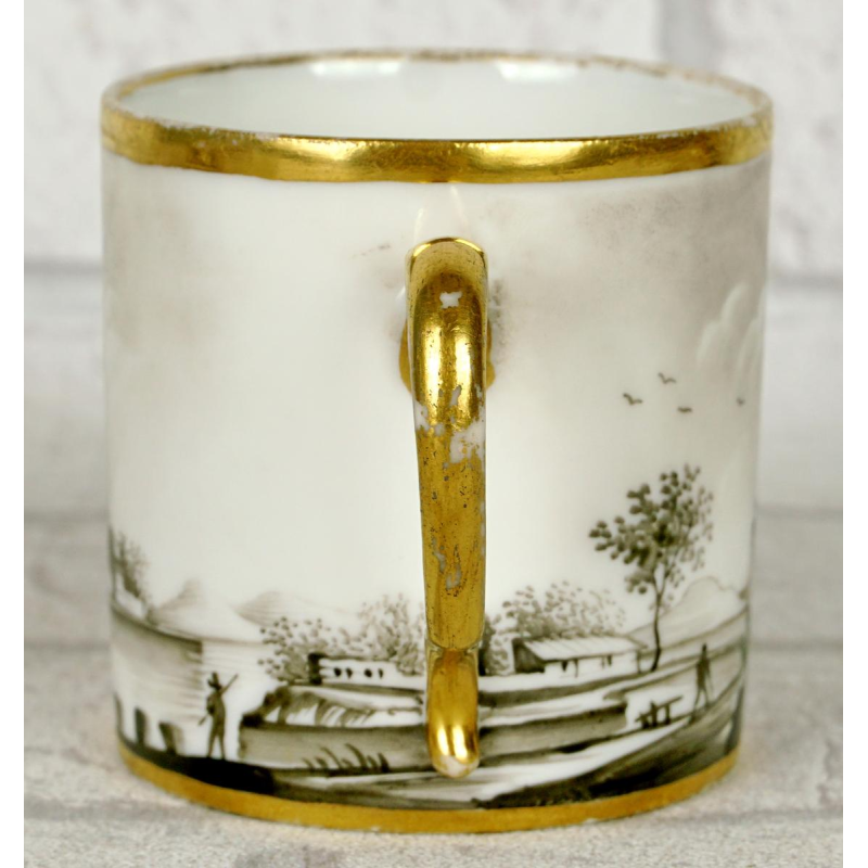 Porcelaine de Paris, tasse et sa soucoupe, fin XVIIIe