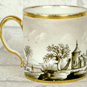 Porcelaine de Paris, tasse et sa soucoupe, fin XVIIIe