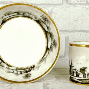 Porcelaine de Paris, tasse et sa soucoupe, fin XVIIIe