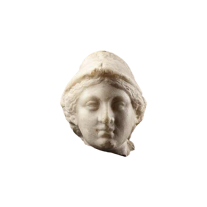 The goddess Minerva marble head sculpture, Roman period