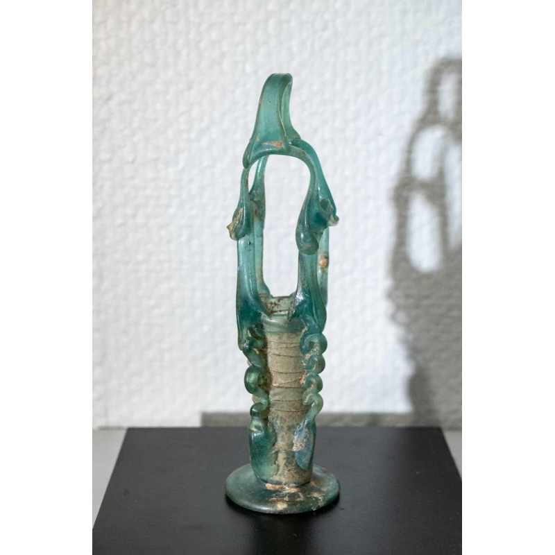 Romeins glas in de vorm van een mandje, Laat-Romeins Rijk, 4e-5e eeuw n.Chr.