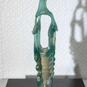 Roman glass in the shape of a basket, Late Roman Empire, 4th-5th century AD