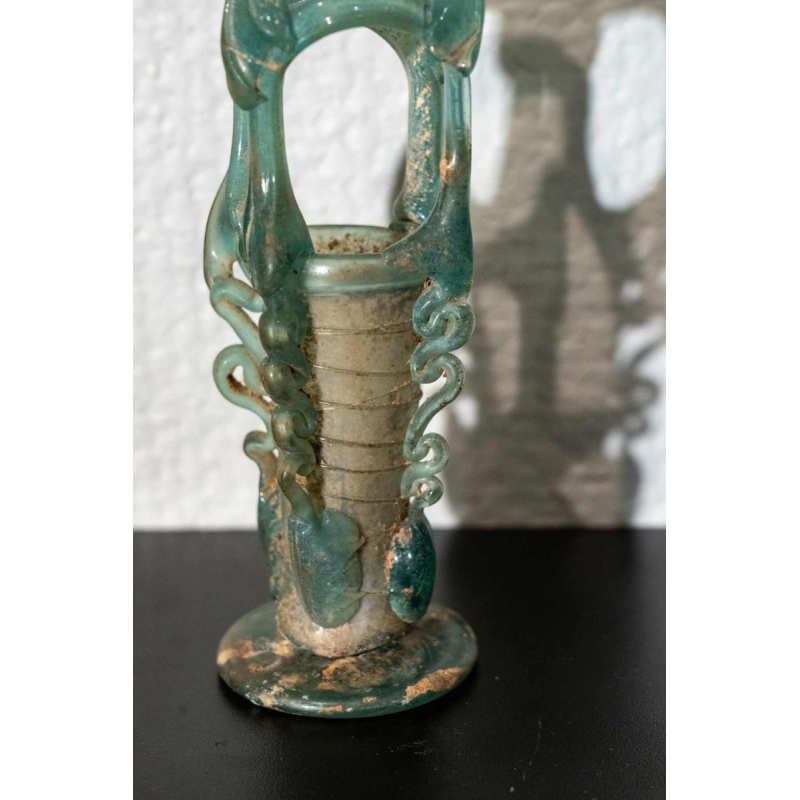 Verre romain en forme de panier. Bas-Empire romain, IVᵉ – Vᵉ siècle apr. J.-C.