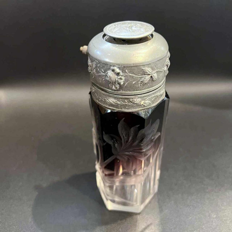 MOSER Karlsbad, flacon à parfum-vaporisateur de voyage, cristal de Bohème