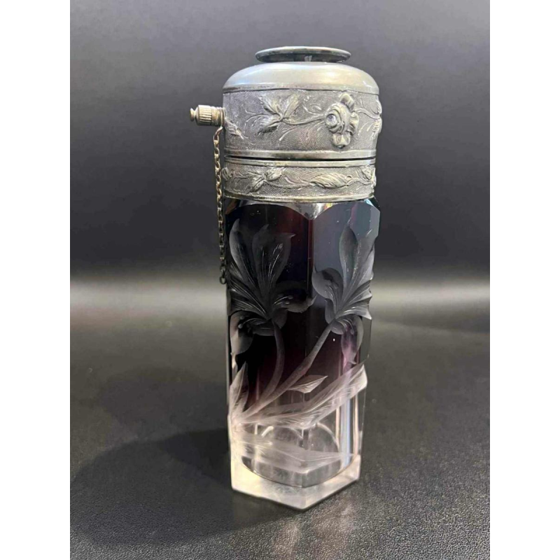 MOSER Karlsbad, flacon à parfum-vaporisateur de voyage, cristal de Bohème