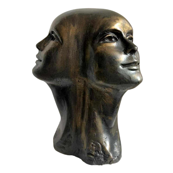 Charles DELPORTE “Regard de Lumière”, sculpture en résine patinée, XXème