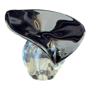 Alfred COLLARD pour Val Saint Lambert « Ombre et Lumière », grande sculpture, 1987