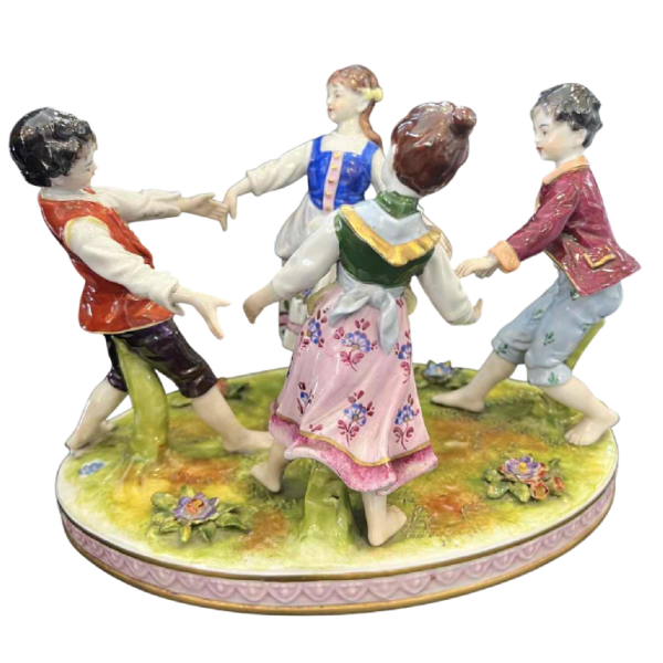 Volkstedt Rudolstat Thuringia ‘Children's Round’ group / porcelain sculpture, 20th century