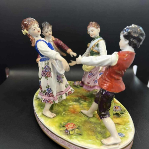 Volkstedt Rudolstat Thuringia ‘Children's Round’ group / porcelain sculpture, 20th century