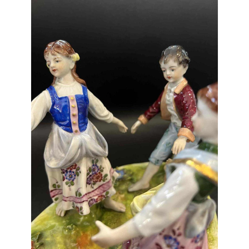 Volkstedt Rudolstat Thuringia ‘Children's Round’ group / porcelain sculpture, 20th century