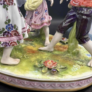 Volkstedt Rudolstat Thuringia ‘Children's Round’ group / porcelain sculpture, 20th century