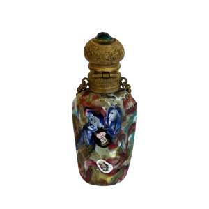 Giacomo Franchini & Pietro Bigaglia (attribué à) verre de Murano, flacon parfum / sel, XIXe s