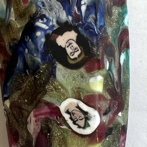 Giacomo Franchini & Pietro Bigaglia (attribué à) verre de Murano, flacon parfum / sel, XIXe s