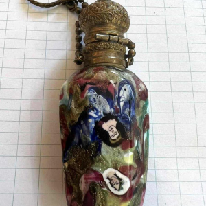 Giacomo Franchini & Pietro Bigaglia (attributed to) Murano glass, perfume bottle / salt, 19th c