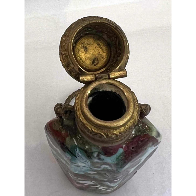 Giacomo Franchini & Pietro Bigaglia (attribué à) verre de Murano, flacon parfum / sel, XIXe s