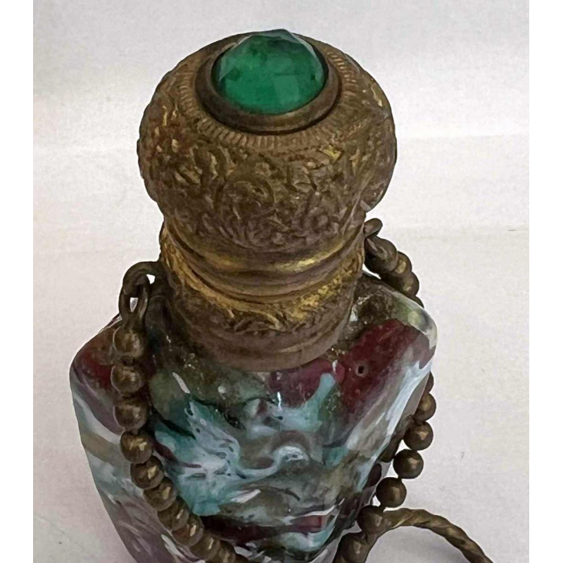 Giacomo Franchini & Pietro Bigaglia (attribué à) verre de Murano, flacon parfum / sel, XIXe s