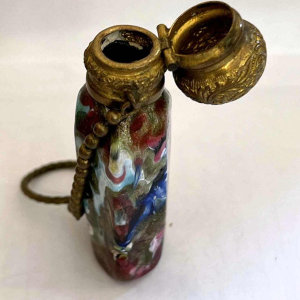 Giacomo Franchini & Pietro Bigaglia (attribué à) verre de Murano, flacon parfum / sel, XIXe s