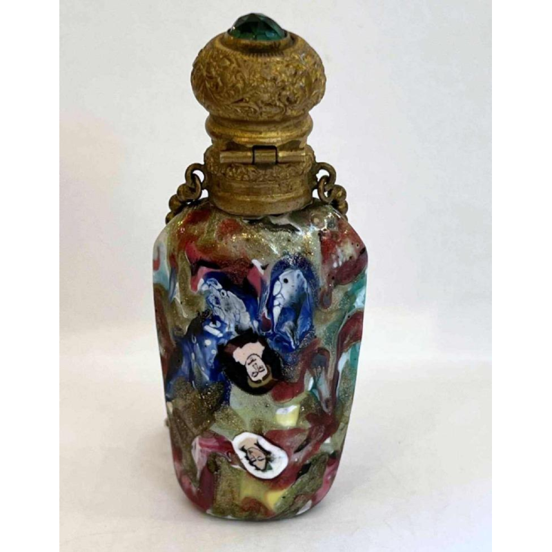 Giacomo Franchini & Pietro Bigaglia (attributed to) Murano glass, perfume bottle / salt, 19th c