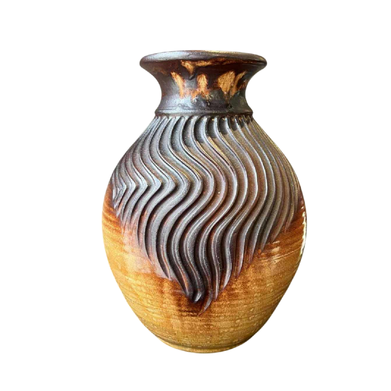 Jean MARAIS, terracotta baluster vase, 1991