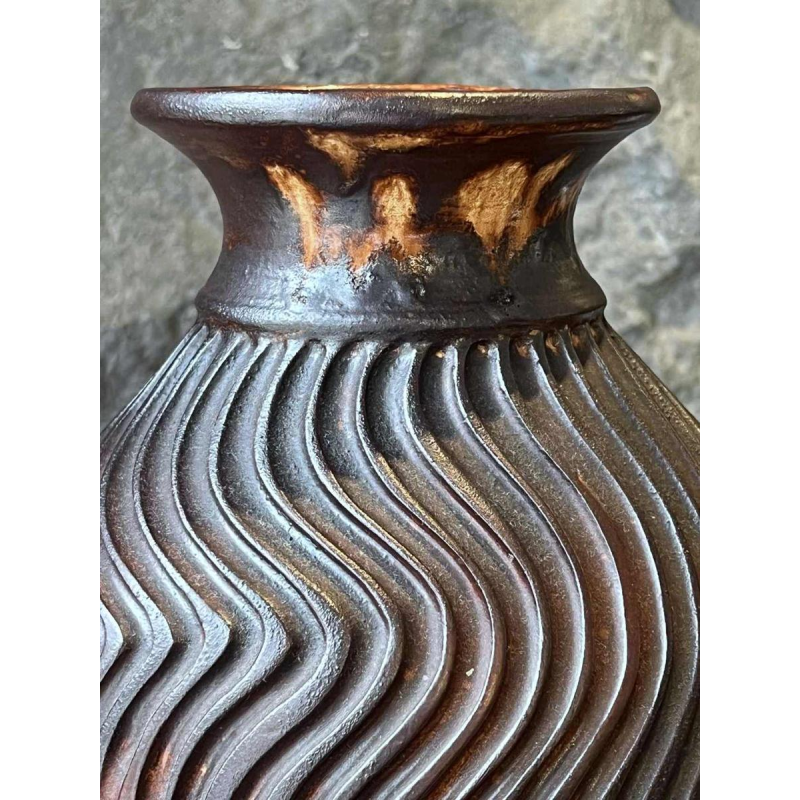 Jean MARAIS, vase balustre en terre cuite, 1991