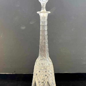 Val Saint Lambert, large wine decanter, clear cut crystal