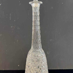 Val Saint Lambert, grande carafe à vin, cristal clair taillé