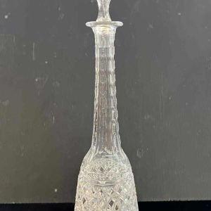 Val Saint Lambert, grande carafe à vin, cristal clair taillé