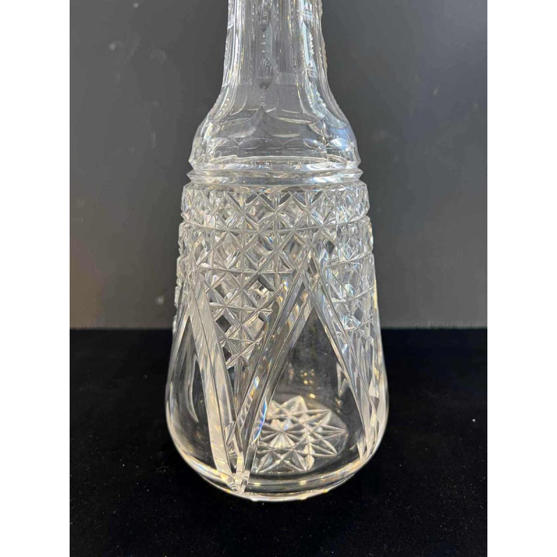 Val Saint Lambert, grande carafe à vin, cristal clair taillé