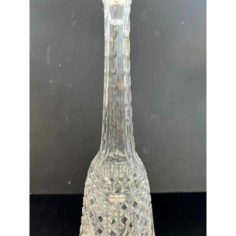 Val Saint Lambert, grande carafe à vin, cristal clair taillé