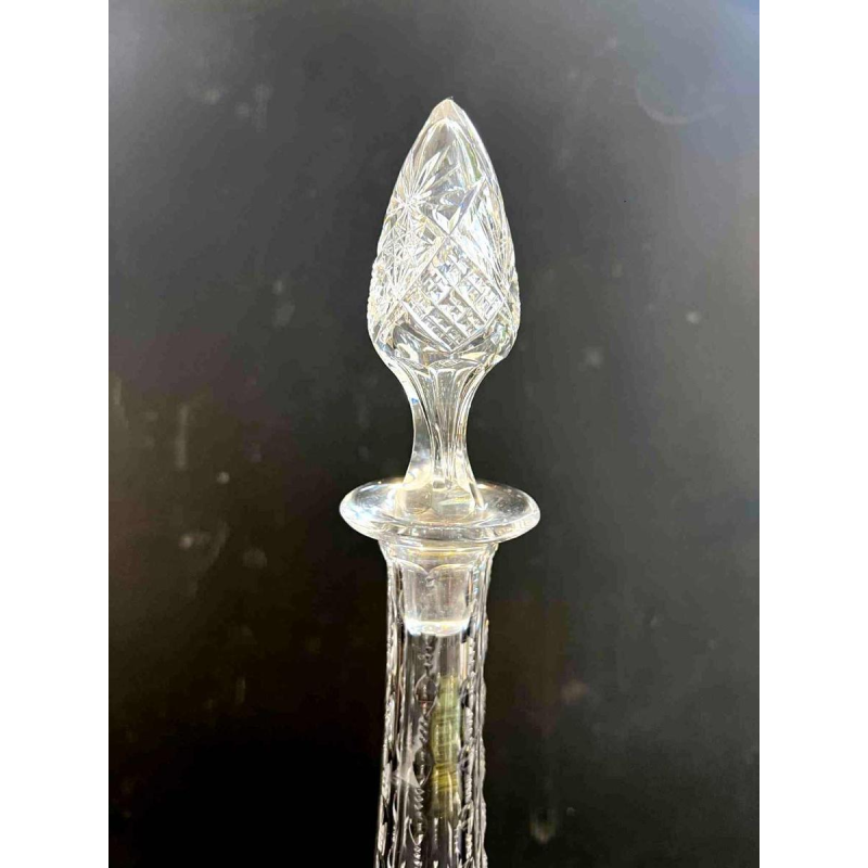 Val Saint Lambert, grote wijnkaraf, geslepen helder kristal