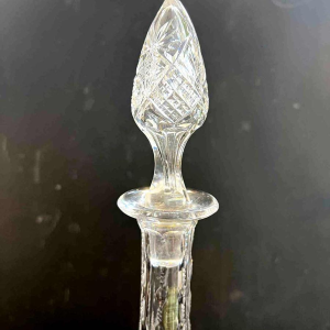 Val Saint Lambert, grande carafe à vin, cristal clair taillé