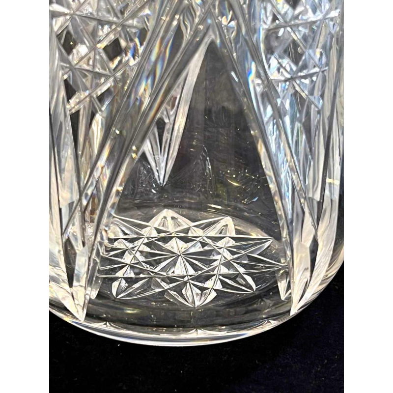 Val Saint Lambert, grande carafe à vin, cristal clair taillé