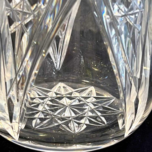 Val Saint Lambert, grande carafe à vin, cristal clair taillé