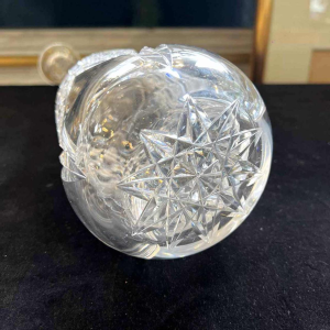 Val Saint Lambert, large wine decanter, clear cut crystal