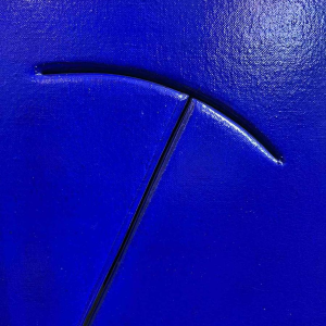 Pascal KOCH “Composition bleue” tableau abstrait, acrylique sur toile, école belge 1992